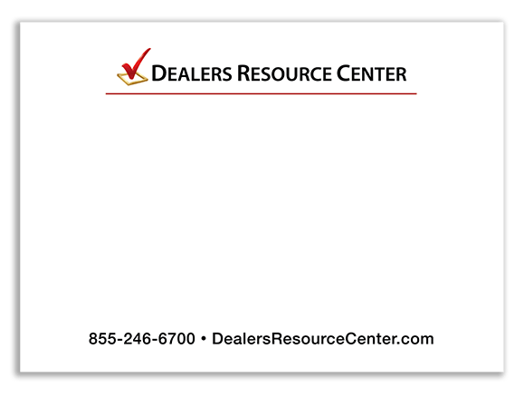 Dealers Resource Center Vehicle Protection Plans Marketing Materials - note pad